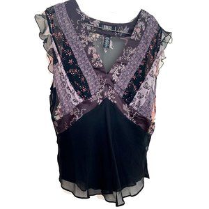 Silk Patchwork Laundry Blouse